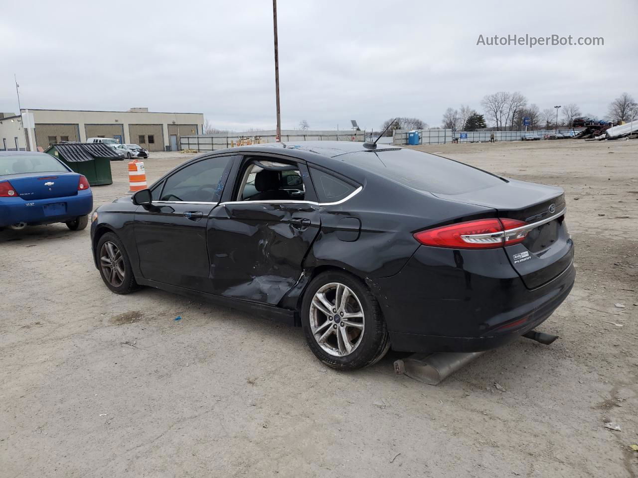 2018 Ford Fusion Se Черный vin: 3FA6P0HD6JR189113