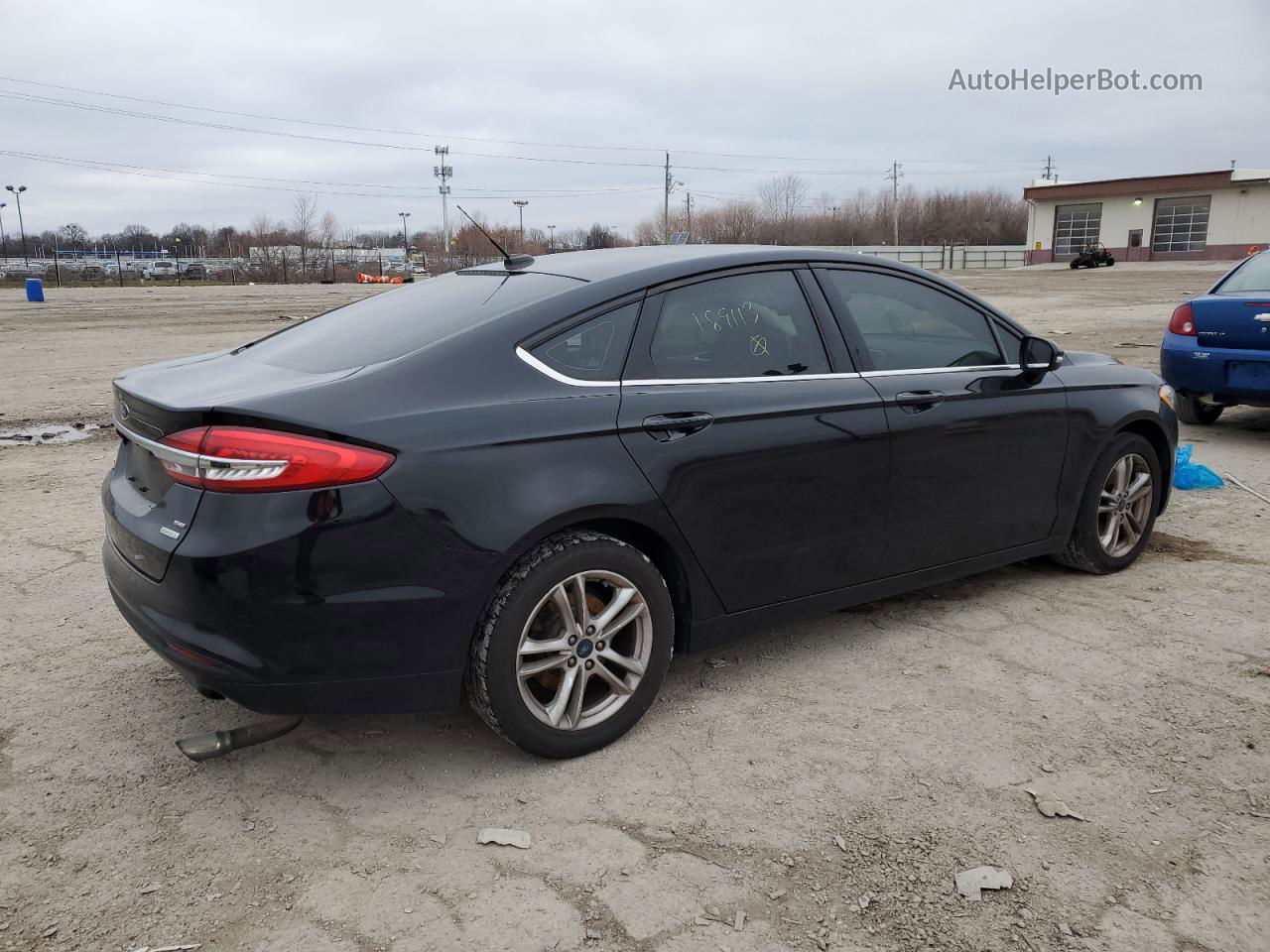 2018 Ford Fusion Se Черный vin: 3FA6P0HD6JR189113