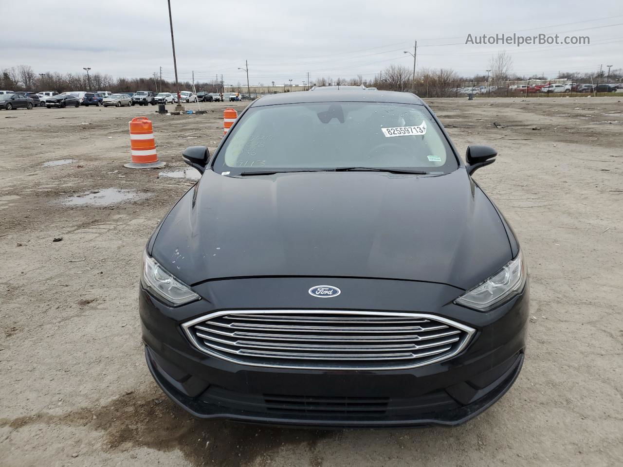 2018 Ford Fusion Se Black vin: 3FA6P0HD6JR189113