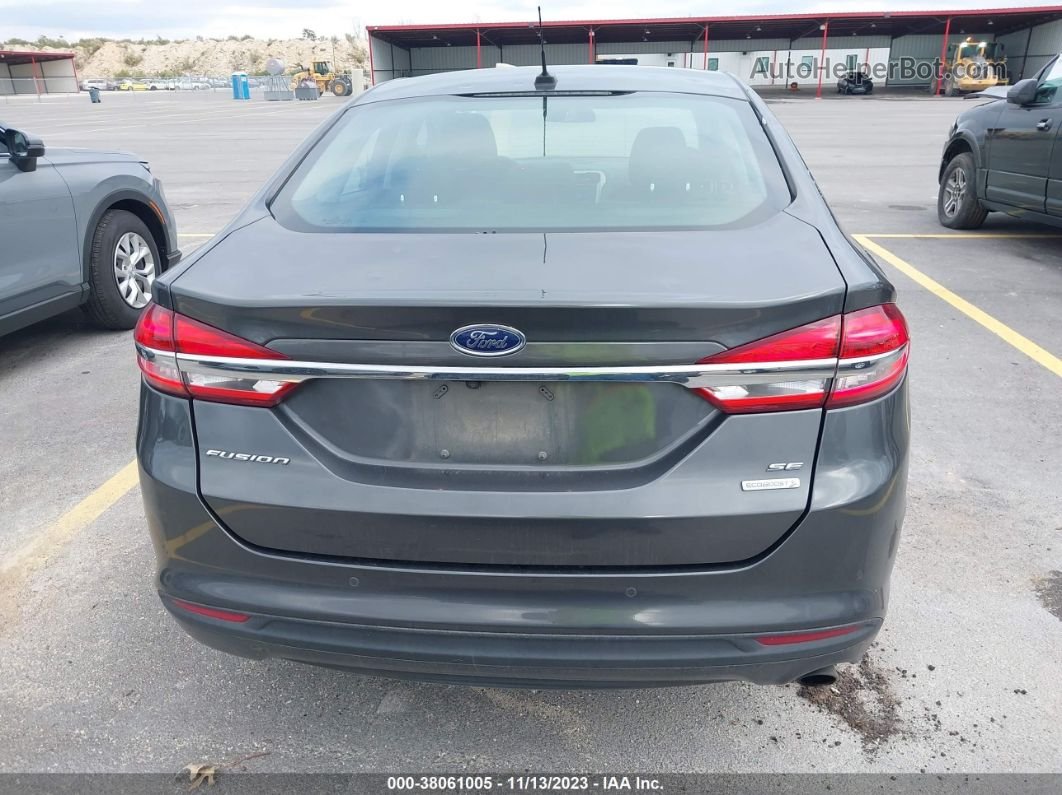 2018 Ford Fusion Se Gray vin: 3FA6P0HD6JR199723