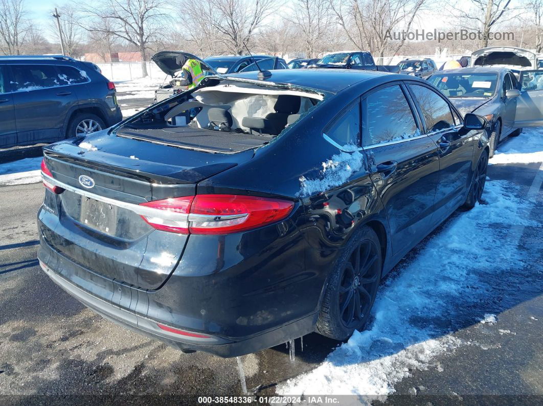 2018 Ford Fusion Se Black vin: 3FA6P0HD6JR199768