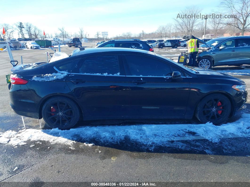 2018 Ford Fusion Se Black vin: 3FA6P0HD6JR199768