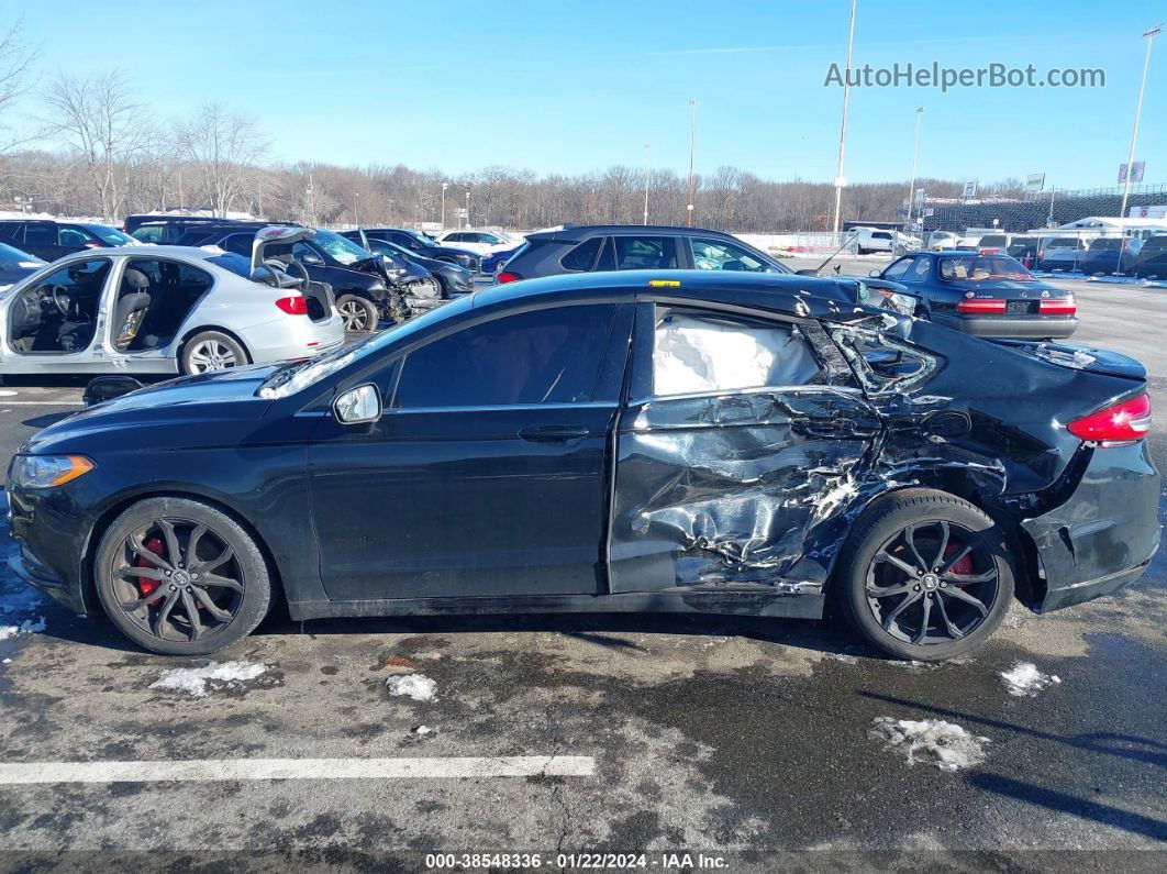 2018 Ford Fusion Se Black vin: 3FA6P0HD6JR199768