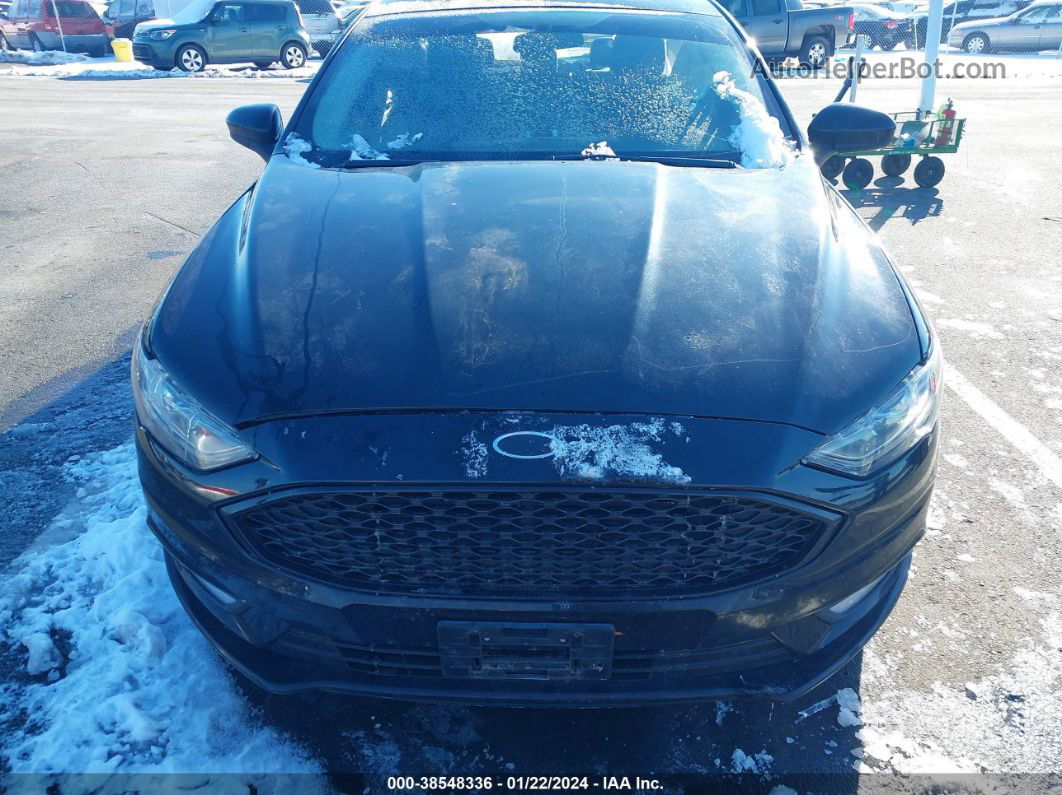 2018 Ford Fusion Se Black vin: 3FA6P0HD6JR199768