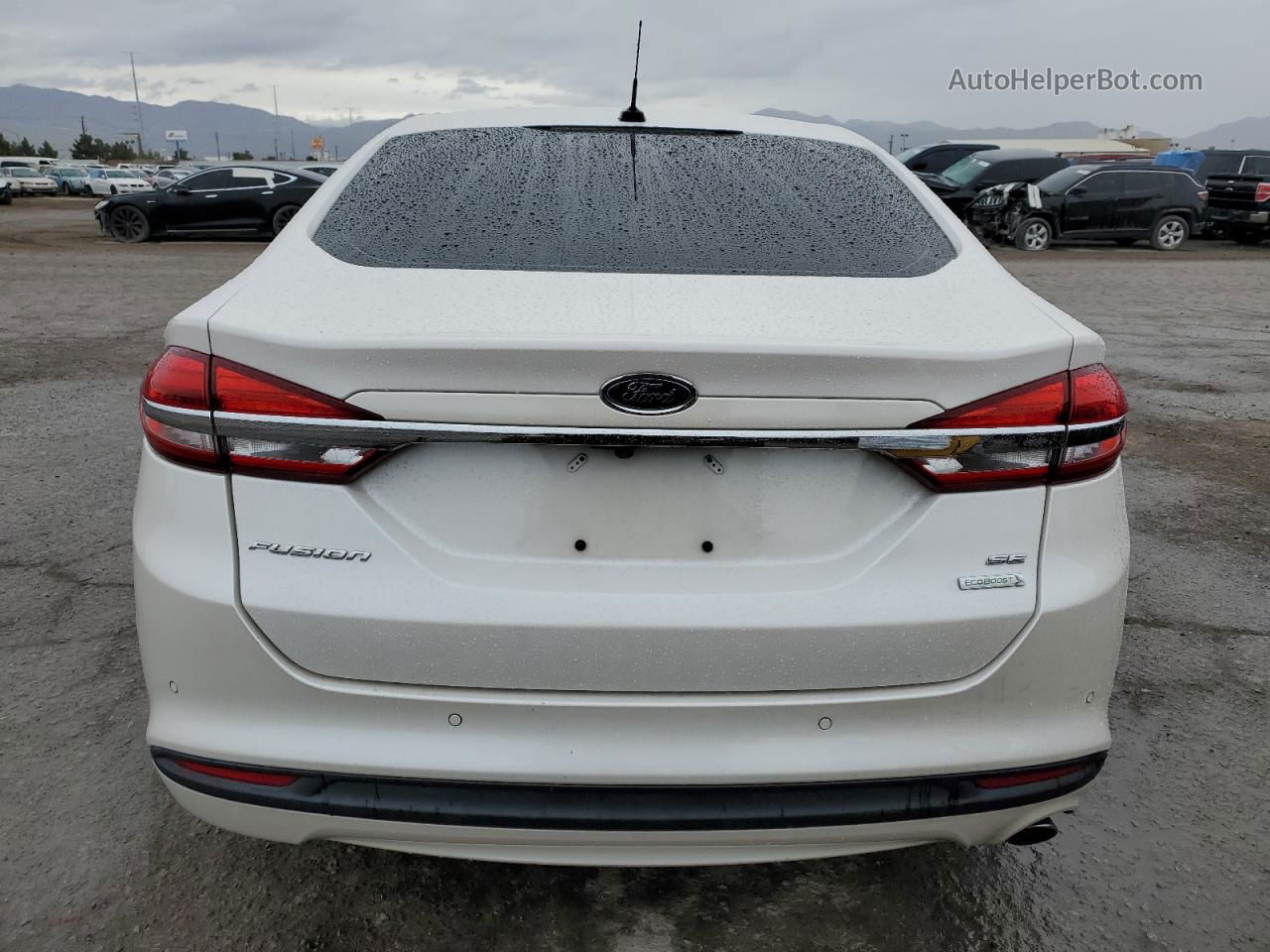 2018 Ford Fusion Se White vin: 3FA6P0HD6JR204709