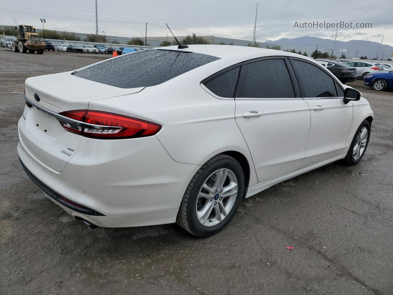 2018 Ford Fusion Se White vin: 3FA6P0HD6JR204709