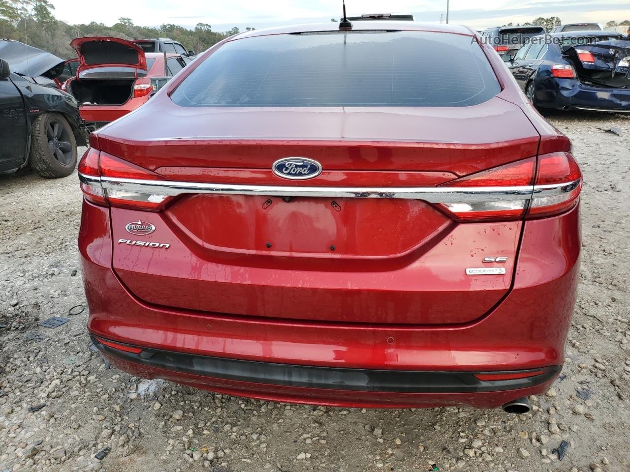 2018 Ford Fusion Se Бордовый vin: 3FA6P0HD6JR256616