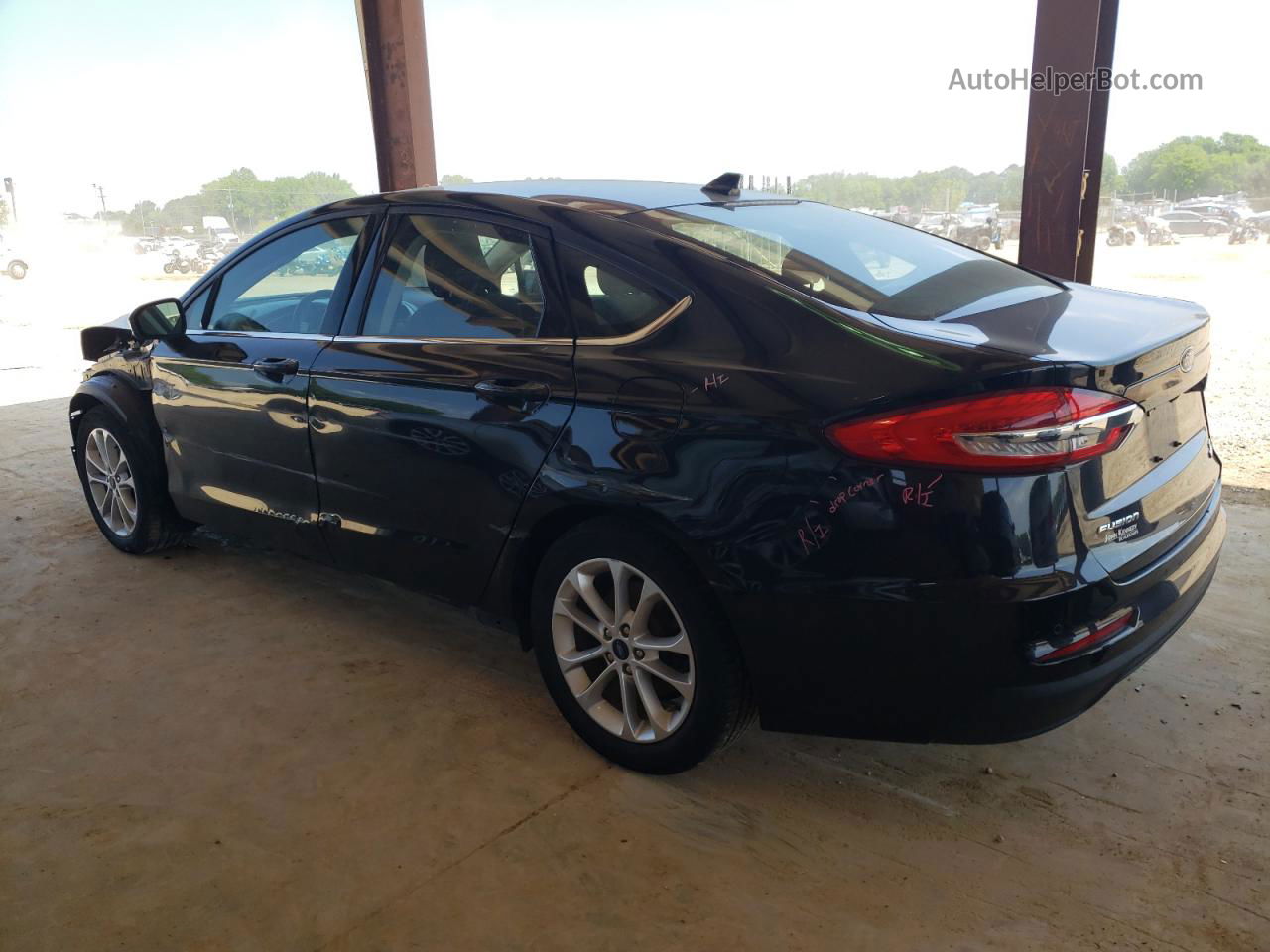 2019 Ford Fusion Se Black vin: 3FA6P0HD6KR126384