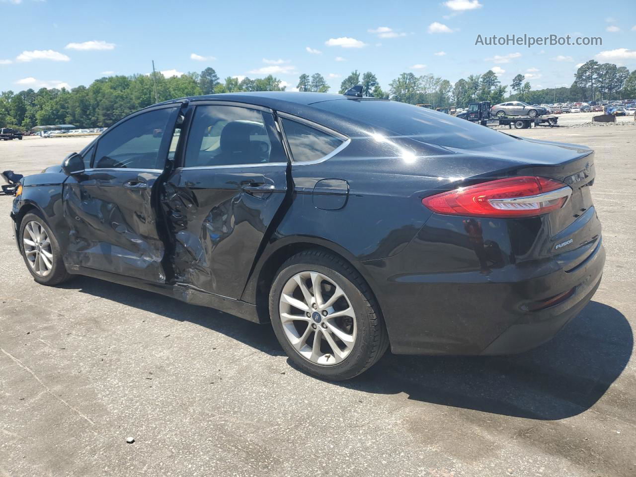 2019 Ford Fusion Se Черный vin: 3FA6P0HD6KR126840