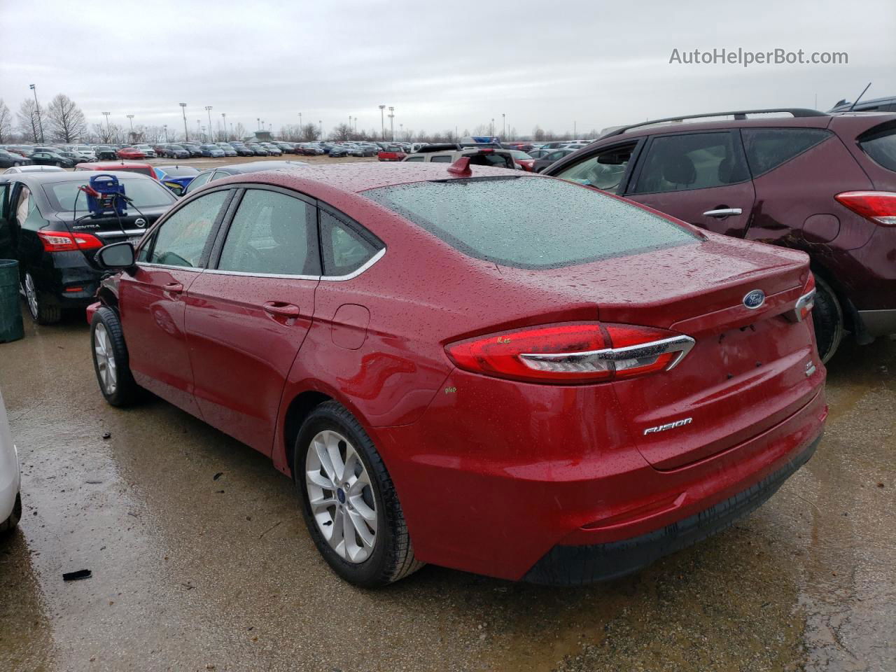 2019 Ford Fusion Se Brown vin: 3FA6P0HD6KR250865