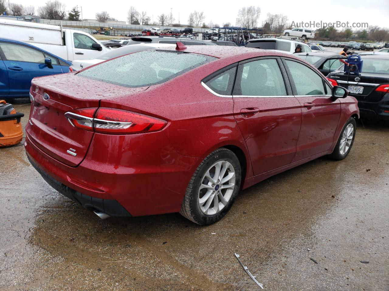 2019 Ford Fusion Se Brown vin: 3FA6P0HD6KR250865