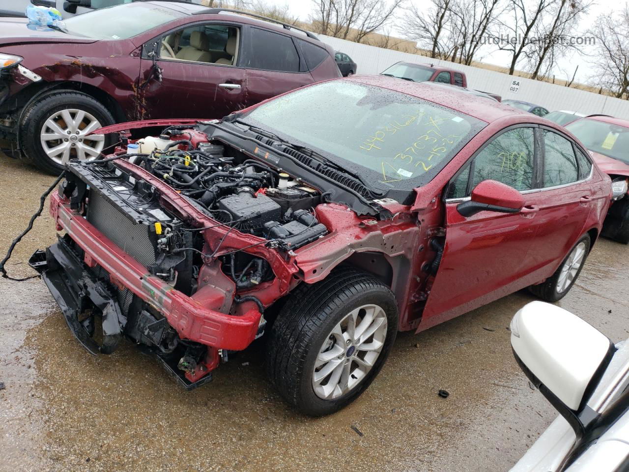 2019 Ford Fusion Se Brown vin: 3FA6P0HD6KR250865