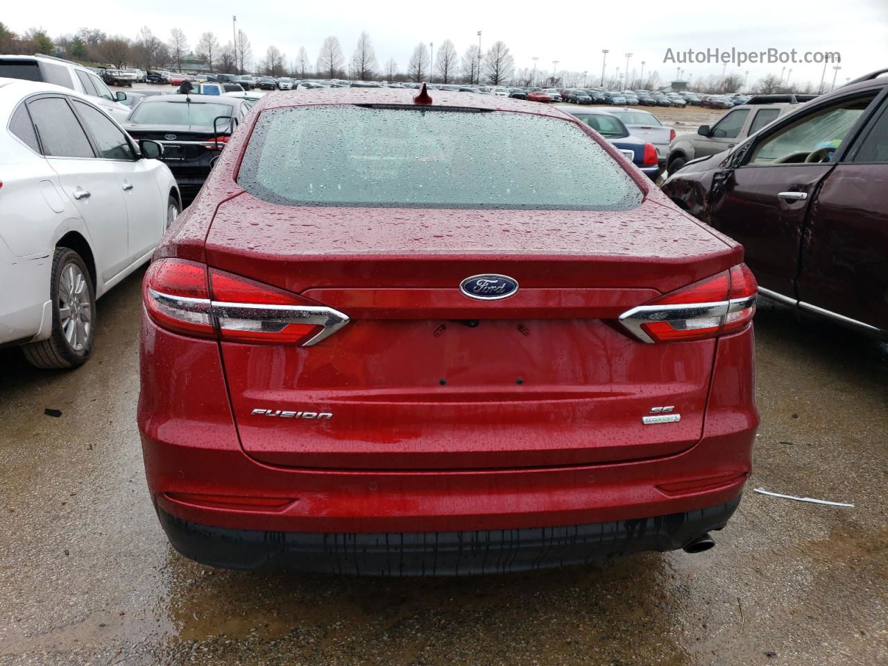 2019 Ford Fusion Se Brown vin: 3FA6P0HD6KR250865