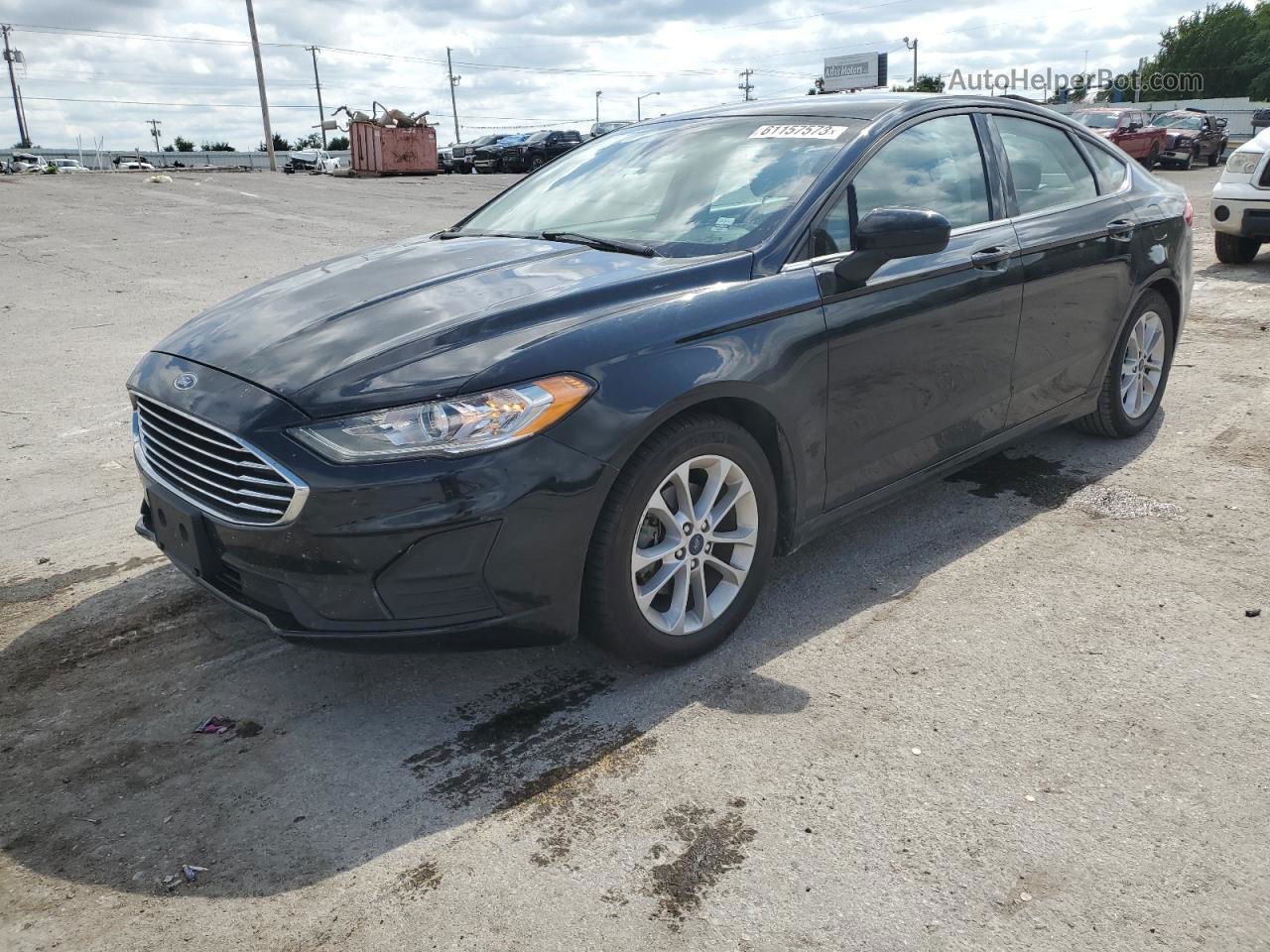 2019 Ford Fusion Se Black vin: 3FA6P0HD6KR255547