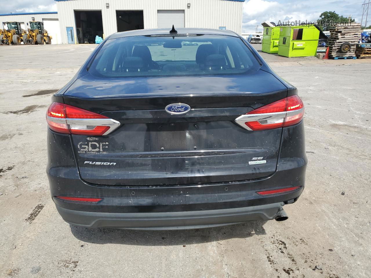 2019 Ford Fusion Se Black vin: 3FA6P0HD6KR255547