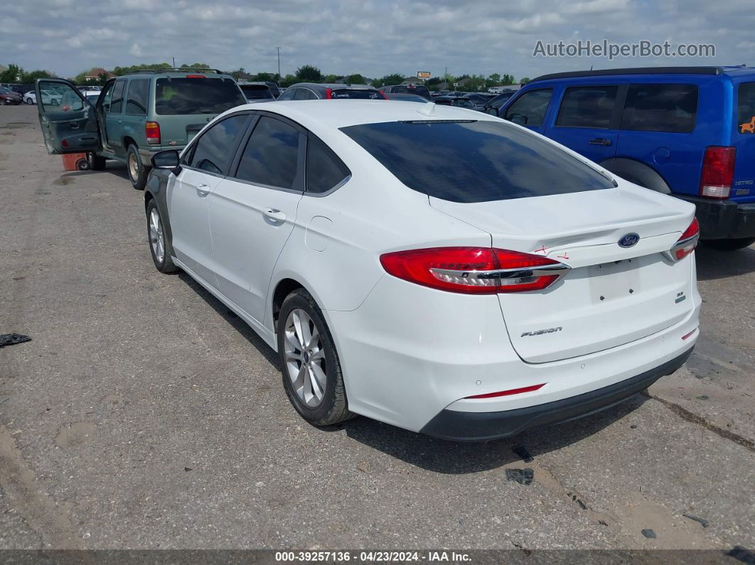 2020 Ford Fusion Se White vin: 3FA6P0HD6LR149911