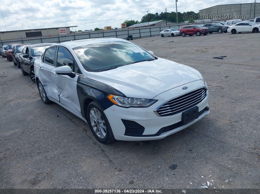 2020 Ford Fusion Se White vin: 3FA6P0HD6LR149911