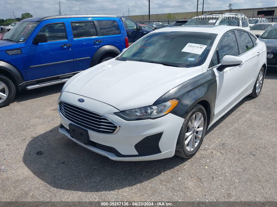 2020 Ford Fusion Se White vin: 3FA6P0HD6LR149911