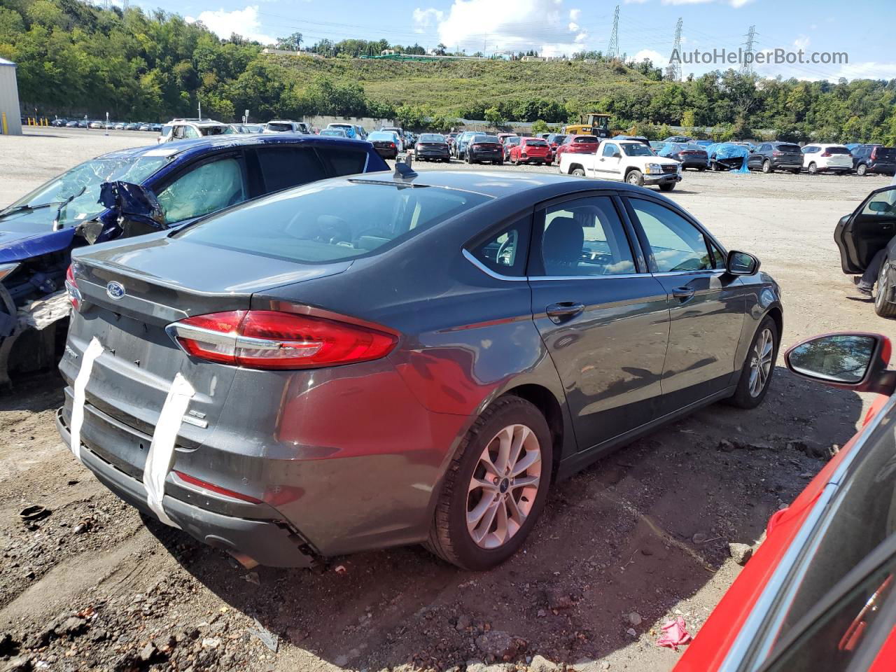 2020 Ford Fusion Se Gray vin: 3FA6P0HD6LR163677