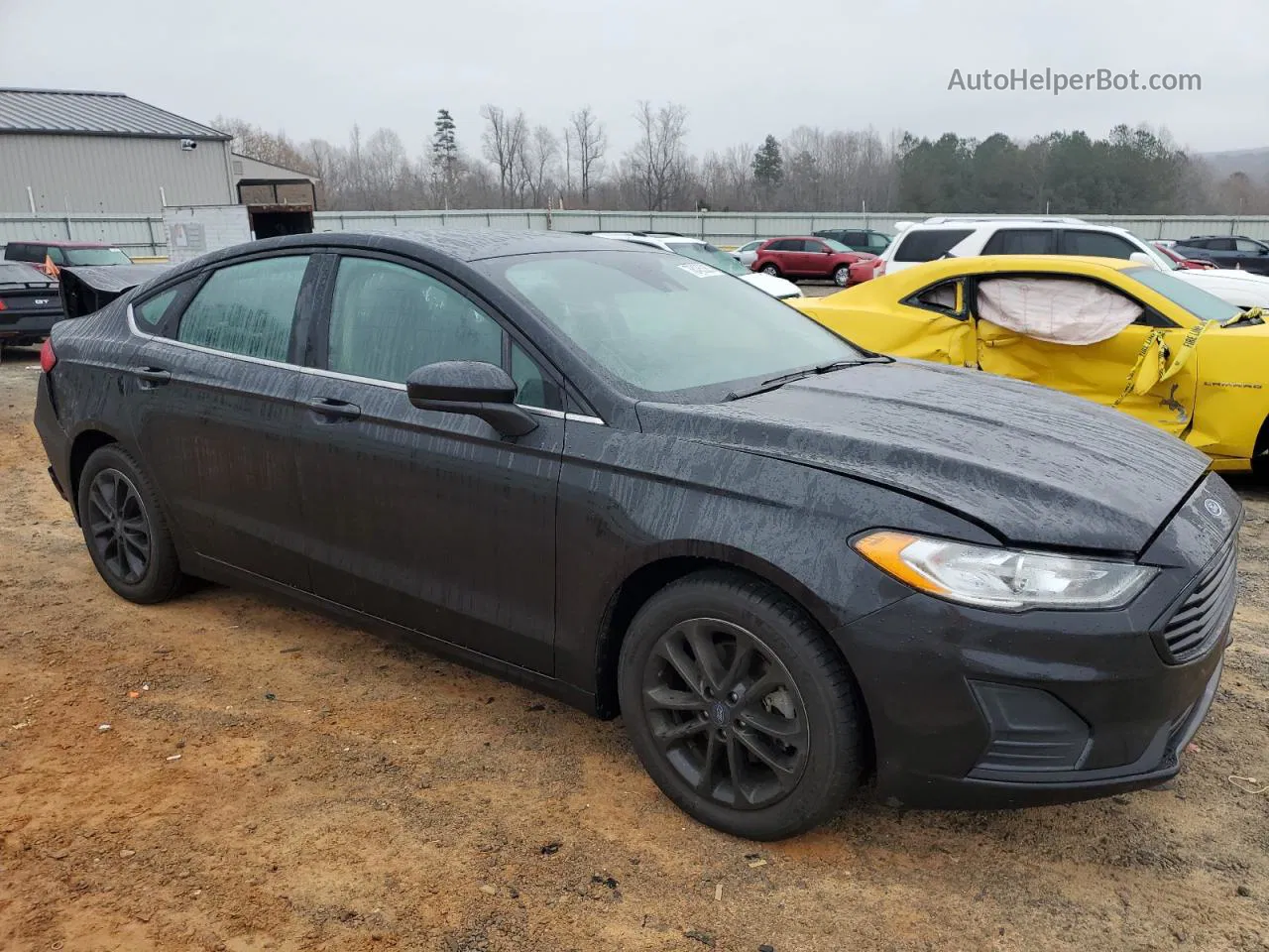 2020 Ford Fusion Se Черный vin: 3FA6P0HD6LR166112