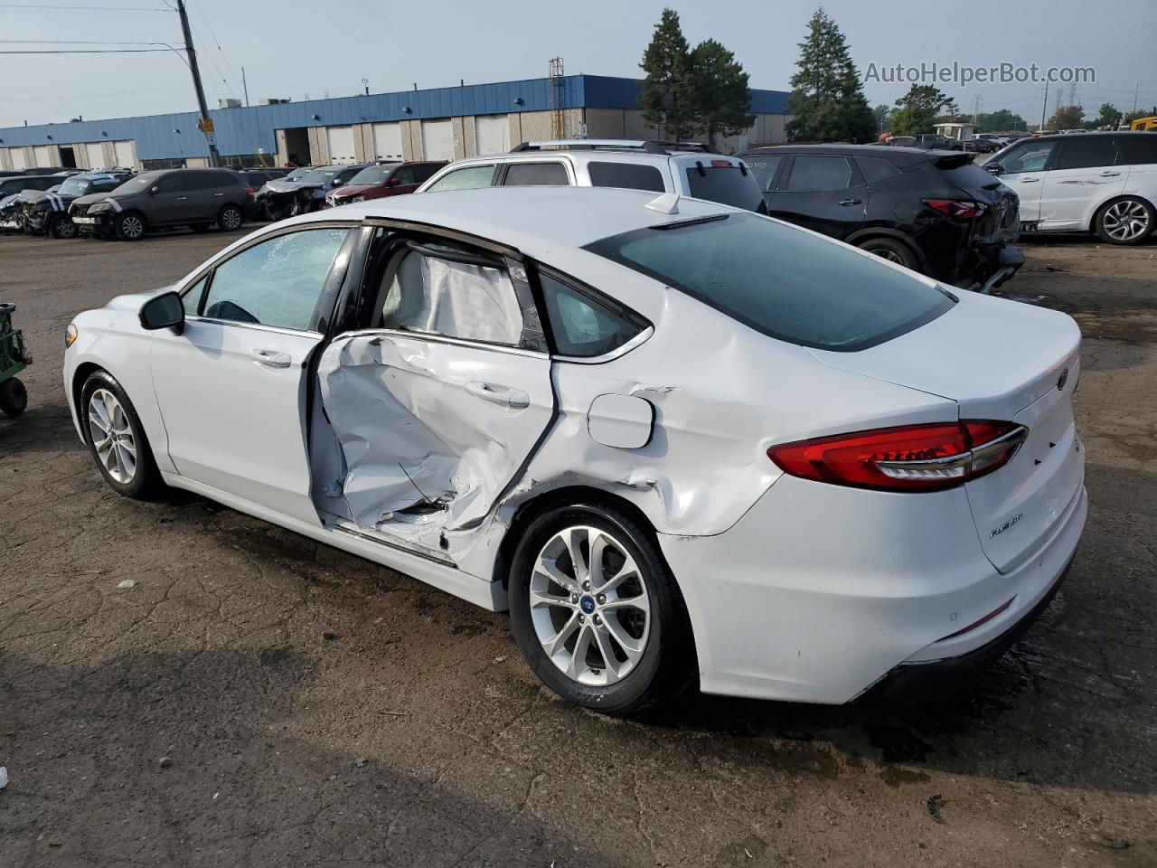 2020 Ford Fusion Se White vin: 3FA6P0HD6LR257526