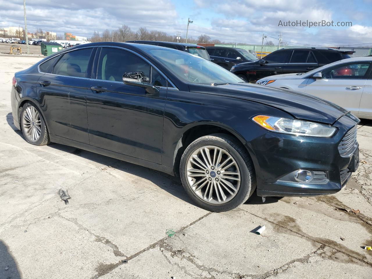 2014 Ford Fusion Se Black vin: 3FA6P0HD7ER102910