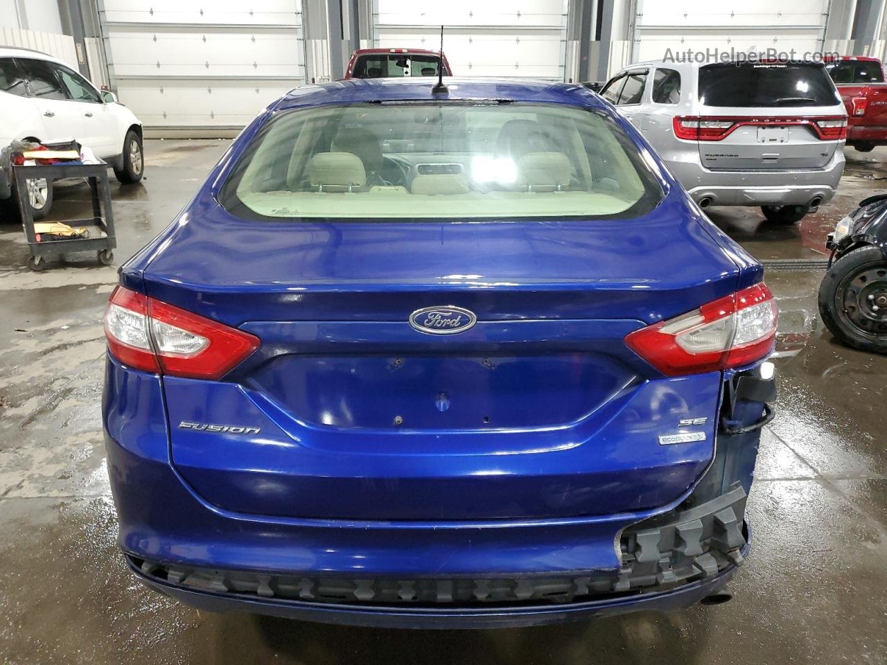 2014 Ford Fusion Se Синий vin: 3FA6P0HD7ER111333