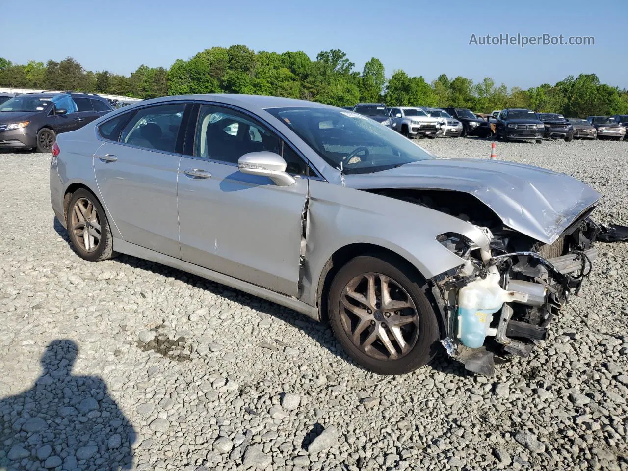 2014 Ford Fusion Se Silver vin: 3FA6P0HD7ER139942