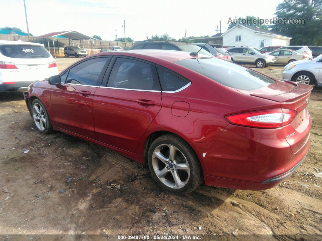 2014 Ford Fusion Se Red vin: 3FA6P0HD7ER190079