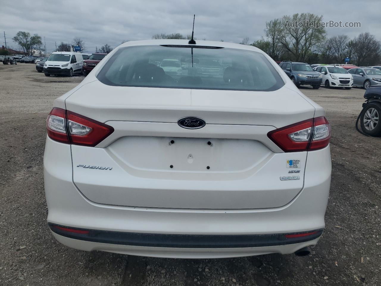 2014 Ford Fusion Se Белый vin: 3FA6P0HD7ER202103