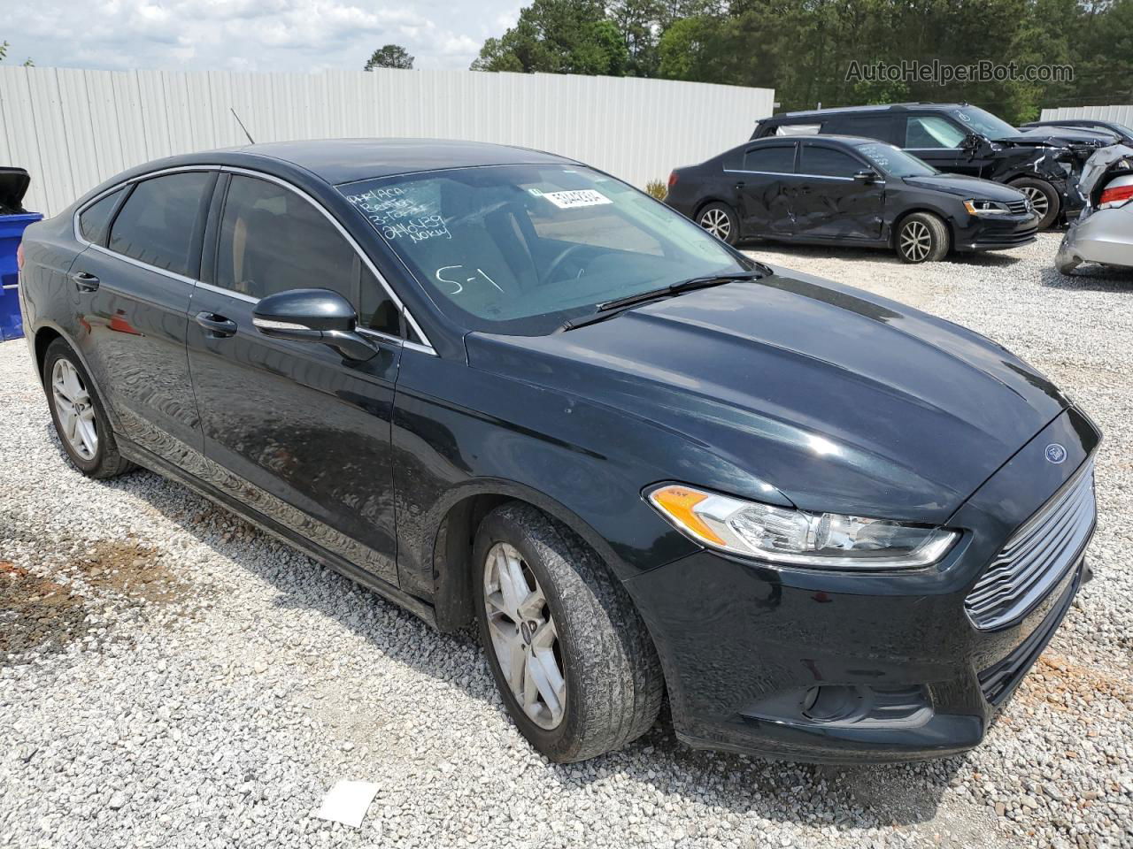 2014 Ford Fusion Se Черный vin: 3FA6P0HD7ER246439