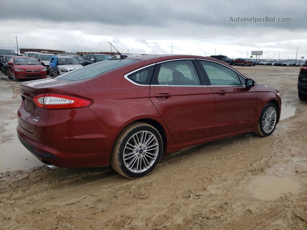 2014 Ford Fusion Se Burgundy vin: 3FA6P0HD7ER376298