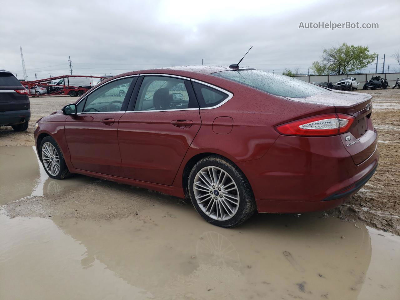 2014 Ford Fusion Se Burgundy vin: 3FA6P0HD7ER376298