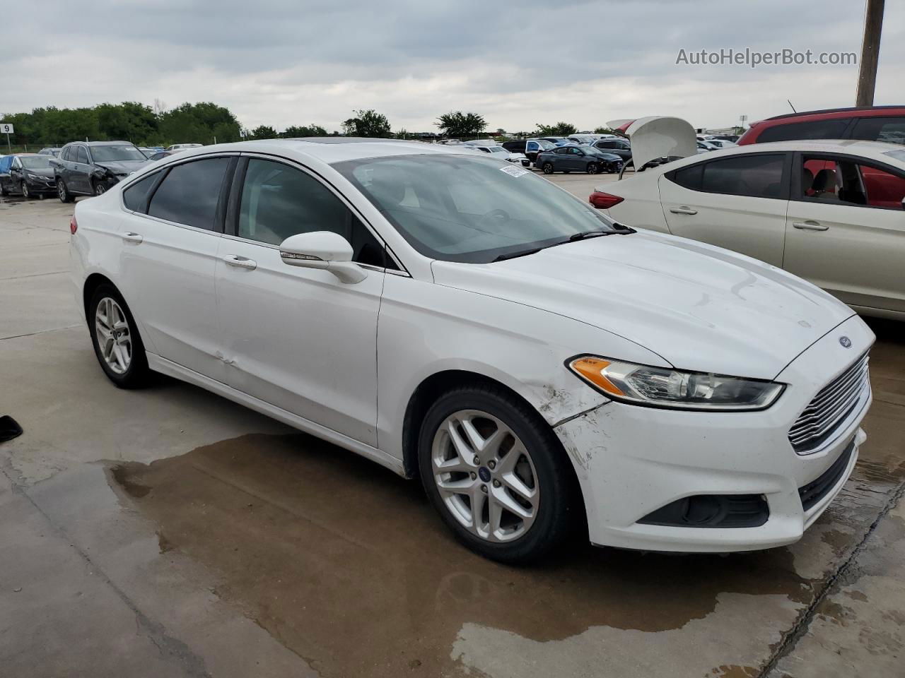 2015 Ford Fusion Se White vin: 3FA6P0HD7FR162476