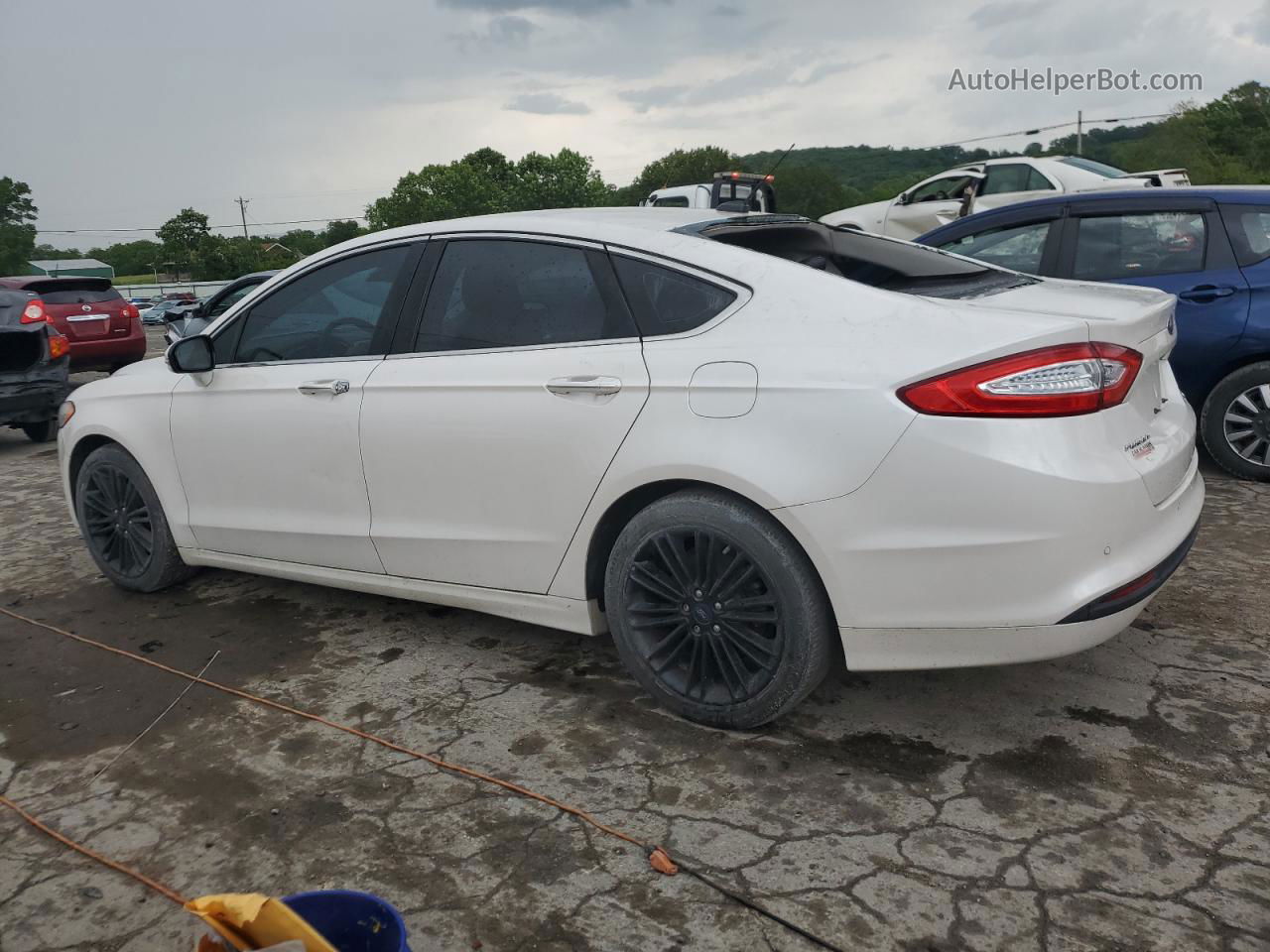 2016 Ford Fusion Se White vin: 3FA6P0HD7GR110511