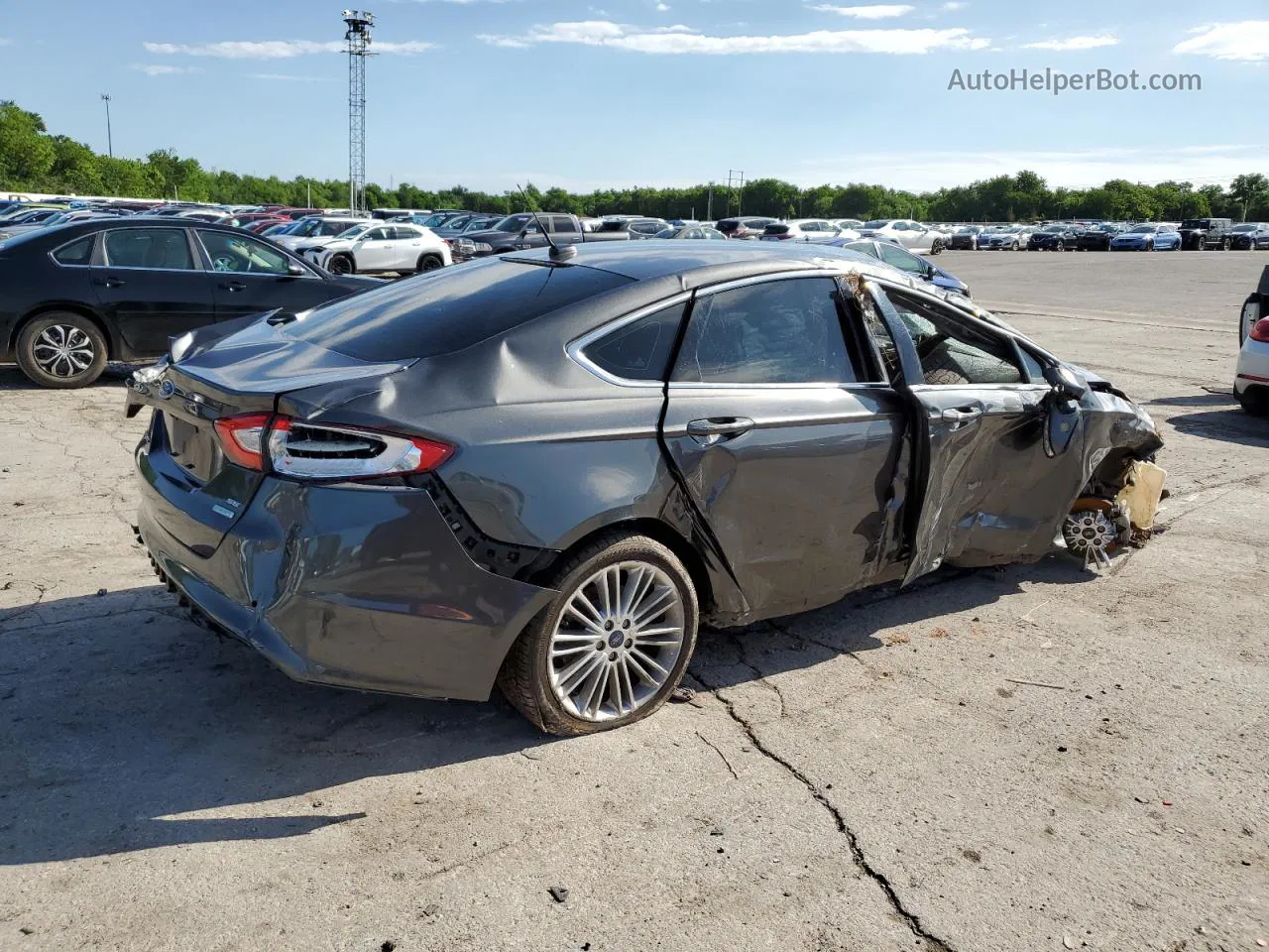 2016 Ford Fusion Se Gray vin: 3FA6P0HD7GR141452