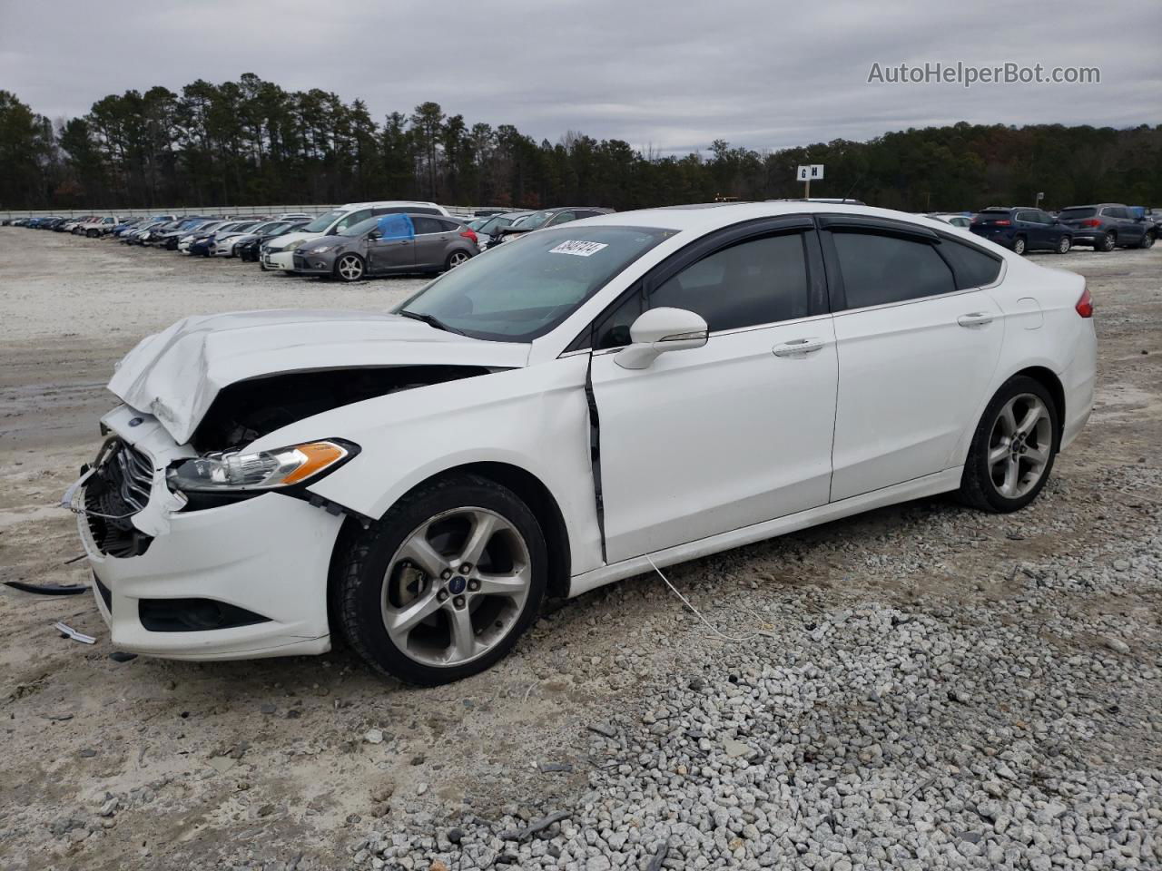 2016 Ford Fusion Se White vin: 3FA6P0HD7GR169803