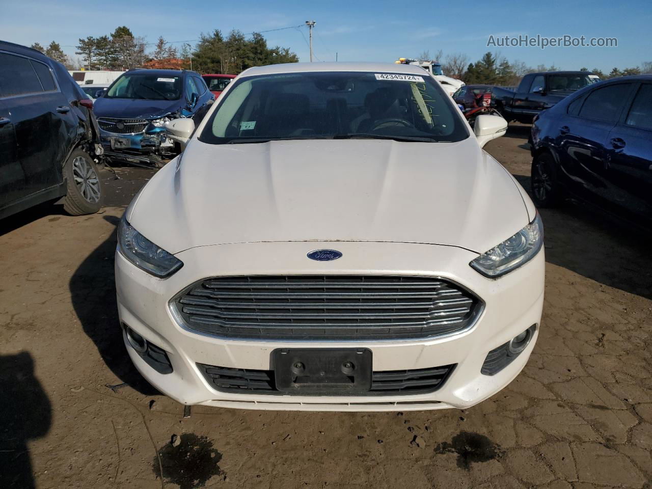 2016 Ford Fusion Se Белый vin: 3FA6P0HD7GR340629