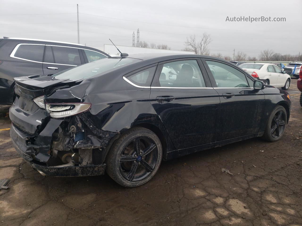 2016 Ford Fusion Se Black vin: 3FA6P0HD7GR379284