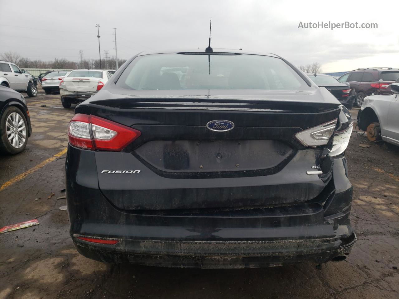 2016 Ford Fusion Se Black vin: 3FA6P0HD7GR379284