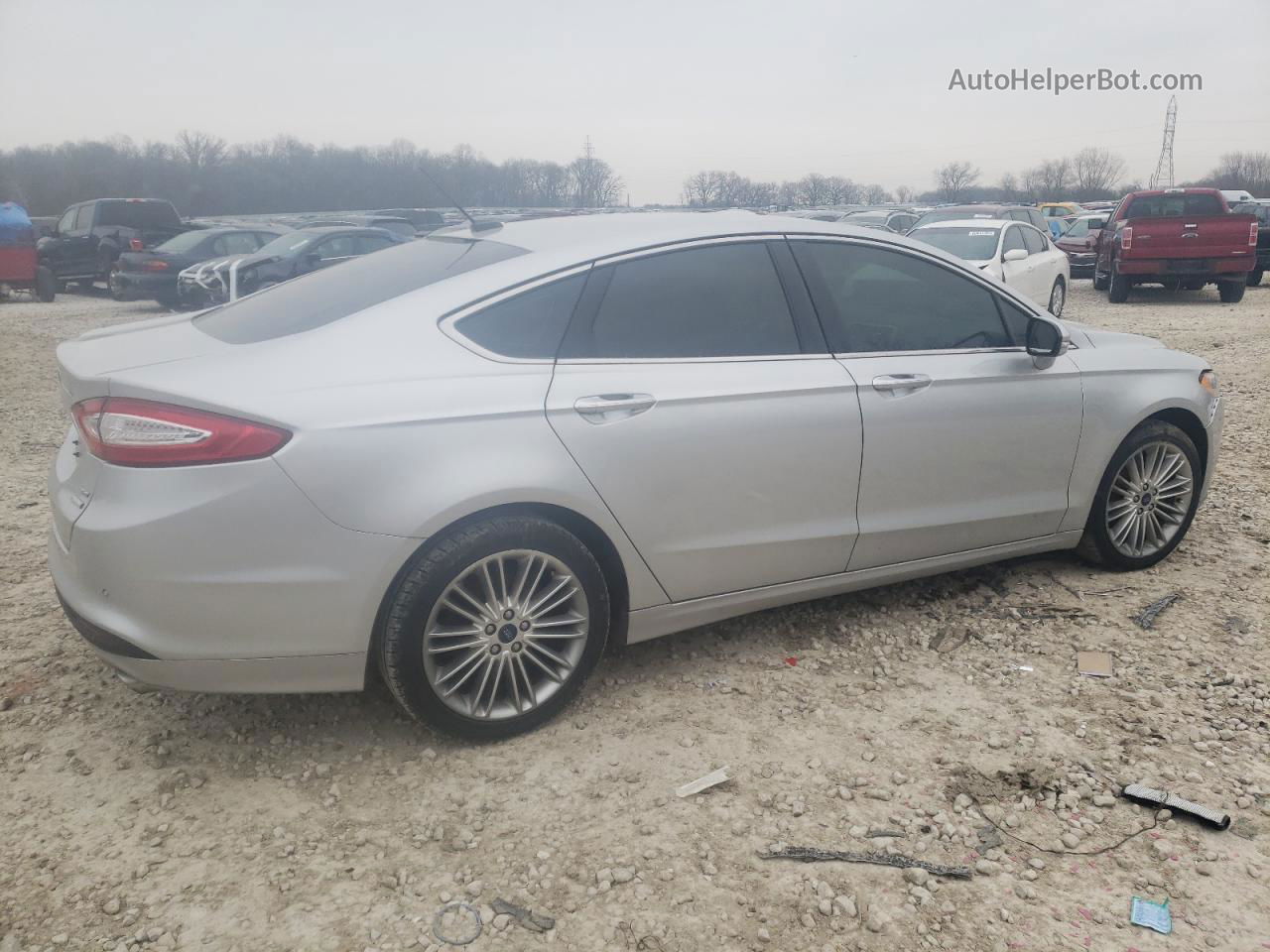 2016 Ford Fusion Se Silver vin: 3FA6P0HD7GR404524