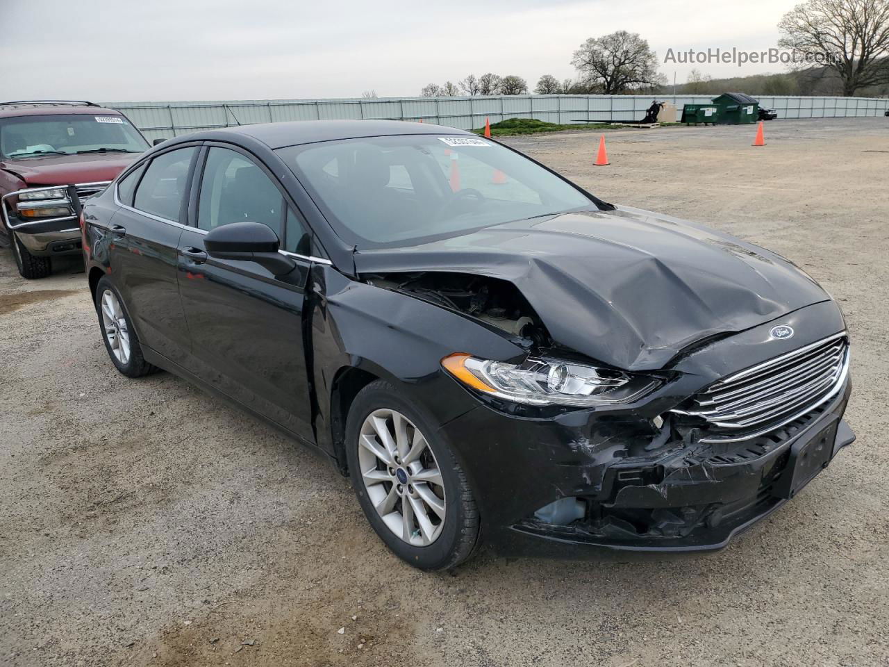 2017 Ford Fusion Se Black vin: 3FA6P0HD7HR117167