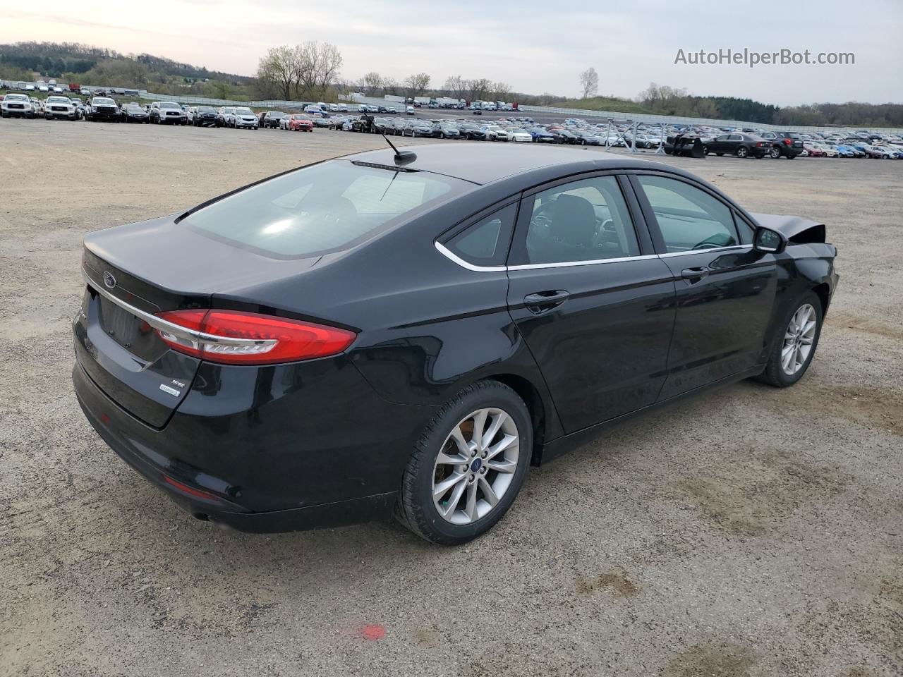 2017 Ford Fusion Se Black vin: 3FA6P0HD7HR117167