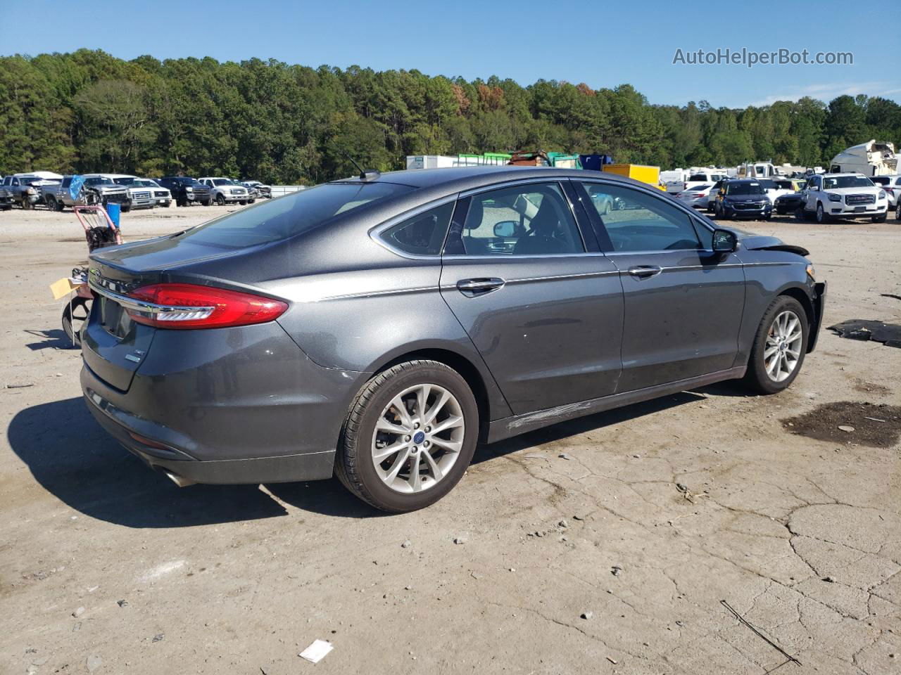 2017 Ford Fusion Se Gray vin: 3FA6P0HD7HR228186