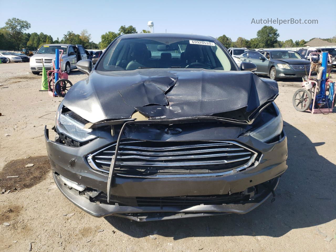 2017 Ford Fusion Se Gray vin: 3FA6P0HD7HR228186