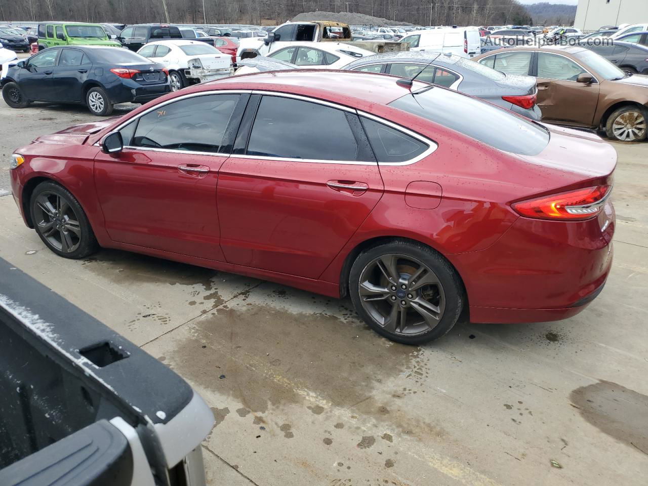 2017 Ford Fusion Se Red vin: 3FA6P0HD7HR253444