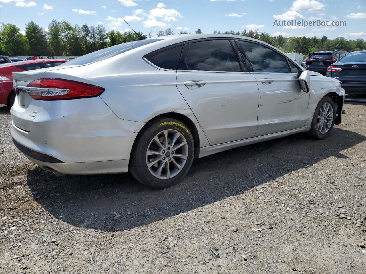 2017 Ford Fusion Se Silver vin: 3FA6P0HD7HR272589