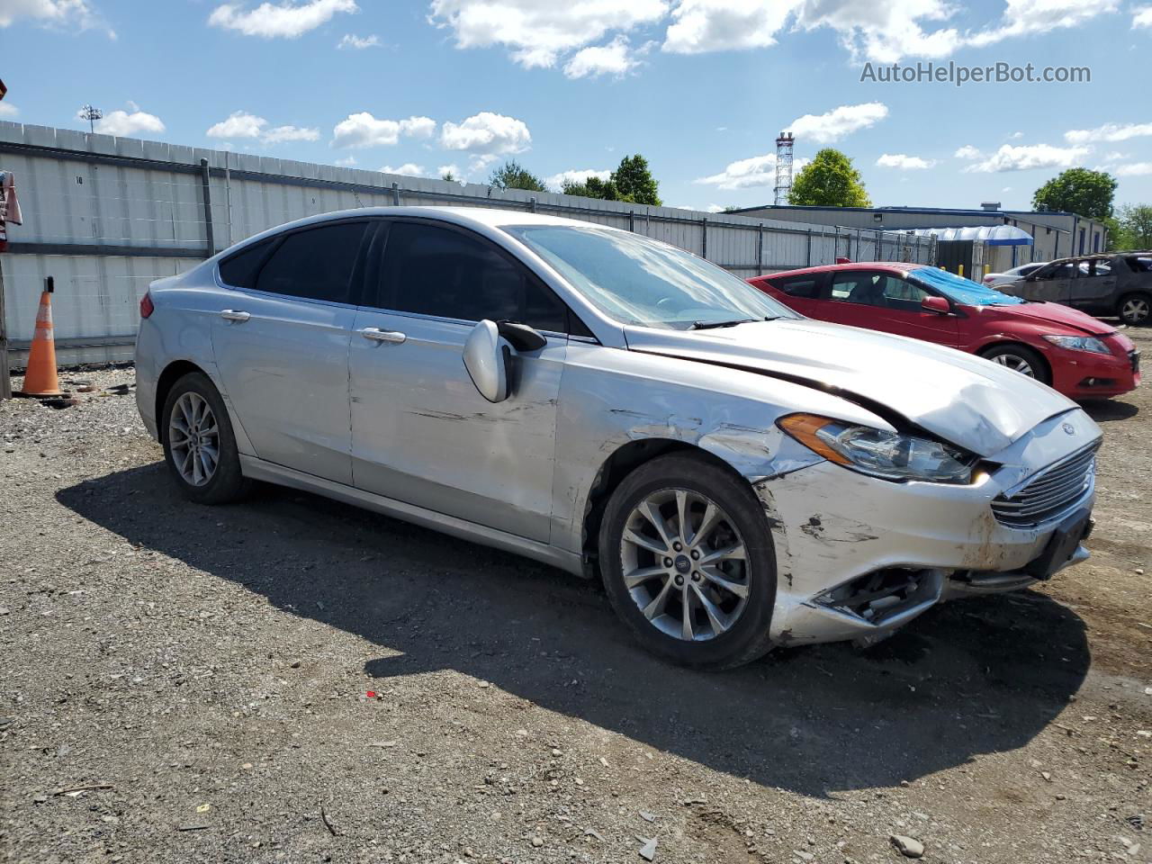 2017 Ford Fusion Se Silver vin: 3FA6P0HD7HR272589