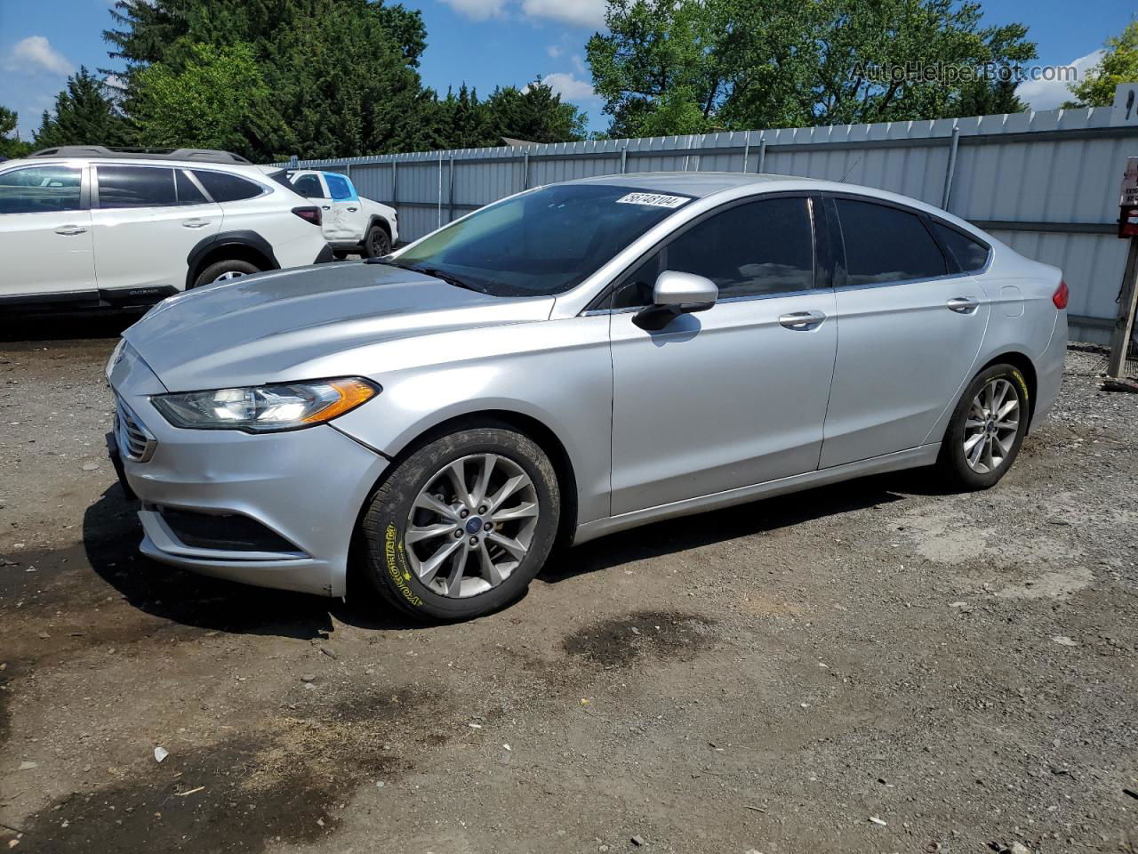 2017 Ford Fusion Se Silver vin: 3FA6P0HD7HR272589