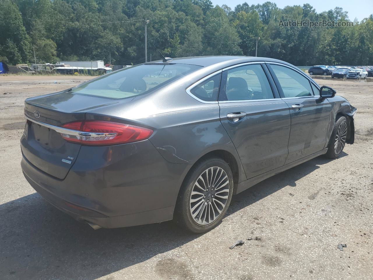 2017 Ford Fusion Se Gray vin: 3FA6P0HD7HR404427